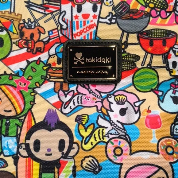 LIMITED EDITION Tokidoki Canvas Tote Bag w/ Unicorn BAG CHARM - Picture 3 of 10